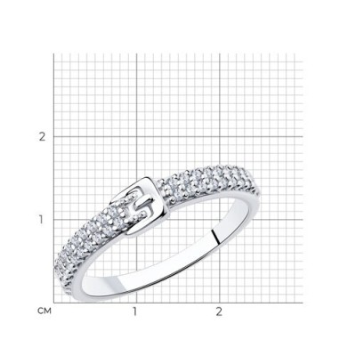 Кольцо из серебра с фианитом «Игра Света» Соколов (арт.94-110-00792-1)