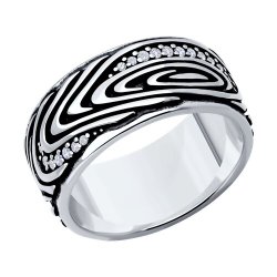 Кольцо из серебра с фианитами (Арт.95-110-02132-1)