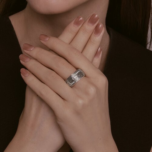 Кольцо из серебра с фианитами (Арт.95-110-02132-1)