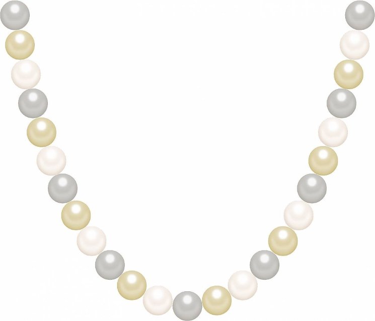 Ожерелье из серебра с жемчугом (Арт.17l-1-30-6)