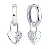 Серьги из серебра с фианитами (Арт.94026430)