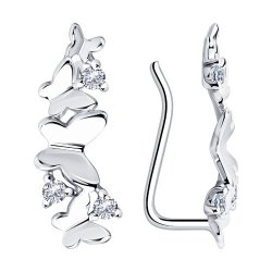 Серьги из серебра с фианитами (Арт.94-120-01169-1)