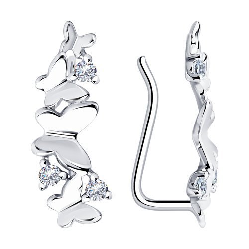 Серьги из серебра с фианитами (Арт.94-120-01169-1)