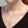 Колье из серебра с фианитами (Арт.94070947)