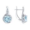 Серьги из серебра с топазами (Арт.94-320-00623-1)