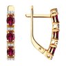 Серьги из золота с бриллиантами и рубинами (Арт.51-220-02157-2)