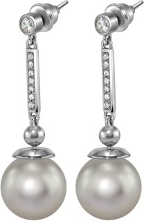 Серьги серебряные с жемчугом и кубическим цирконием Beautiful 28S, Rivoli (арт.AAS-6-B-12-28-S)