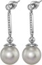 Серьги серебряные с жемчугом и кубическим цирконием Beautiful 28S, Rivoli (арт.AAS-6-B-12-28-S)