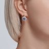 Серьги золотые пробы 585 с топазом (Арт.51-320-02100-1)