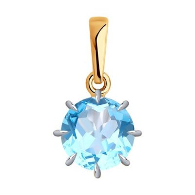 Подвеска золотая пробы 585 с топазом (Арт.51-330-01765-1)