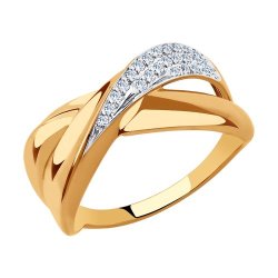 Кольцо из золота с фианитами (Арт.018286)
