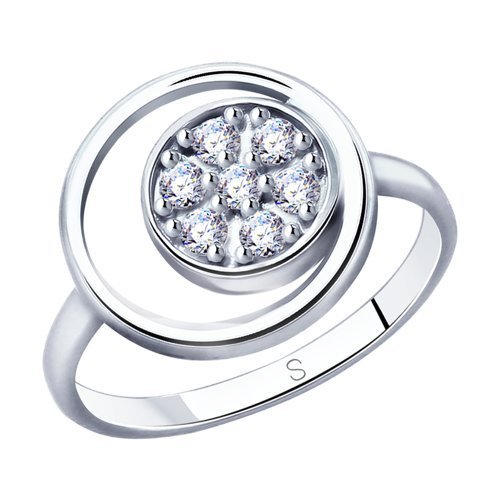 Кольцо из серебра с фианитами (Арт.94012899)