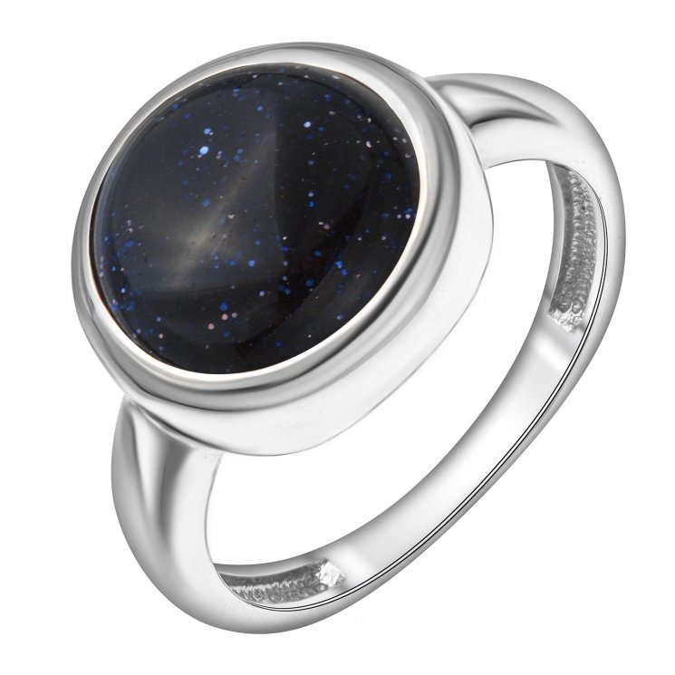 Серебряное кольцо с авантюрином TEOSA 1000-0341-GLS