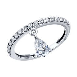 Кольцо из серебра с фианитами (Арт.94013858)