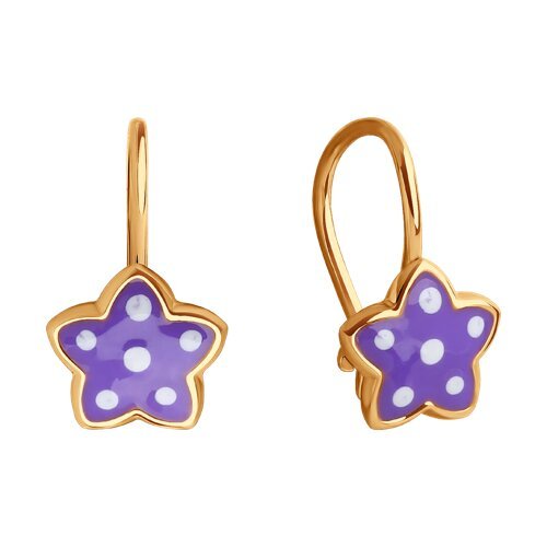 Серьги из золота с эмалью (Арт.0200066)