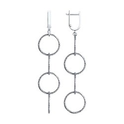Серьги из серебра с алмазной гранью (Арт.94022769)