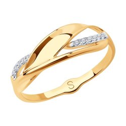Кольцо из золота с фианитами (Арт.018067)