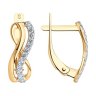 Серьги из золота с фианитами (Арт.027155)