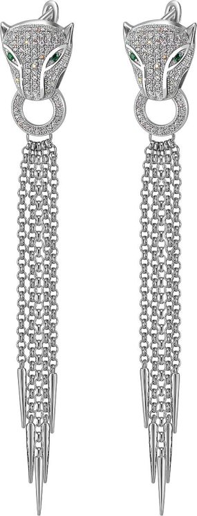 Серьги из серебра с куб. цирконием (Арт.fps-3-s)