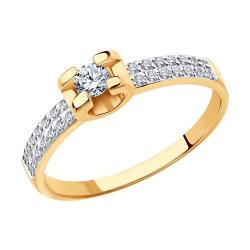 Кольцо из золота с фианитами (Арт.018492-4)