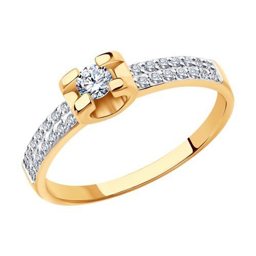 Кольцо из золота с фианитами (Арт.018492-4)