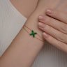 Браслет золотой пробы 585 с агатом (Арт.750558)