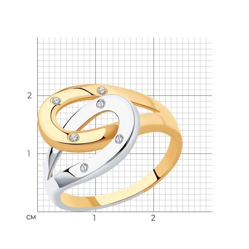 Кольцо из золота с бриллиантами (Арт.1011189)