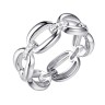 Кольцо серебряное с фианитами «Chain Elegance» Fresh Jewelry (арт.CZ-R02919-X-W-X-X-W)