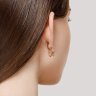 Серьги золотые пробы 585 с горным хрусталем (Арт.728426)