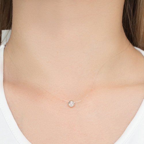 Колье из серебра с фианитом (Арт.94070152)