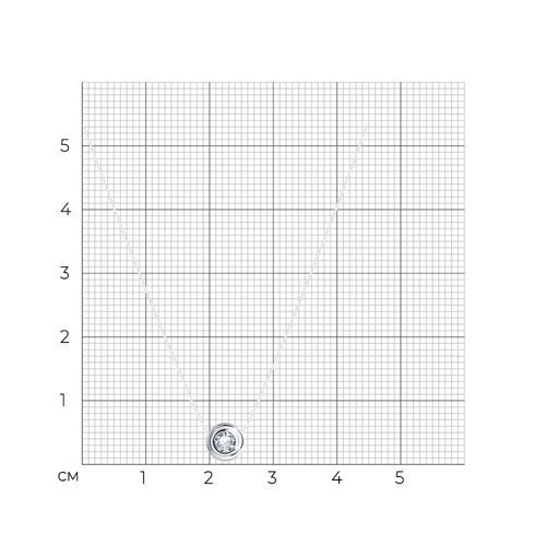 Колье из серебра с фианитом (Арт.94070152)