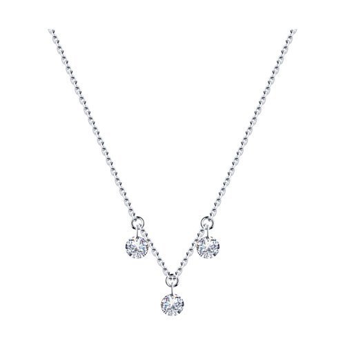 Колье из серебра с фианитами (Арт.94070462)