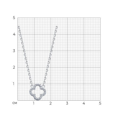 Колье из серебра с фианитами (Арт.94070663)