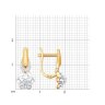 Серьги из комбинированного золота с бриллиантами (Арт.1020886)