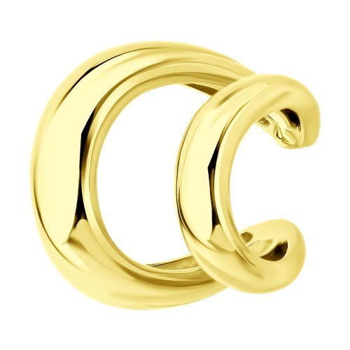 Серьги из серебра с золочением «Объемный дуэт» Соколова (арт.93170023)