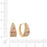 Серьги из золота с бриллиантом и рубином (Арт.e25641_sr_dn_ru_yg)
