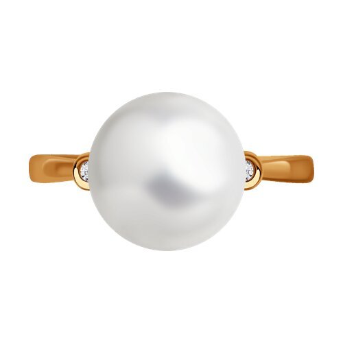 Кольцо из золота с бриллиантами и жемчугом «Морская Примадонна» Соколов (арт.8010081)