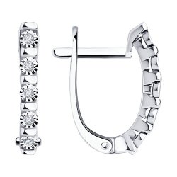 Серьги из белого золота с бриллиантами (Арт.1022068-3)