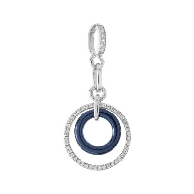 Кулон с керамикой и фианитами «Вечерний ореол» Fresh Jewelry (арт.TC-P00989-Вl-W-X-X-W)