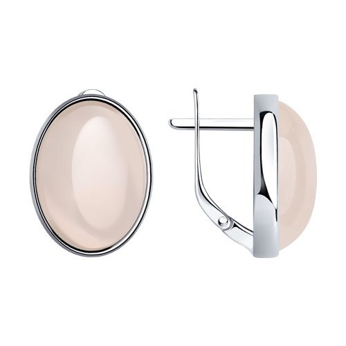 Серьги из серебра с кварцами (Арт.83020116)