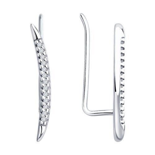 Серьги из серебра с бриллиантами (Арт.94-220-02159-1)