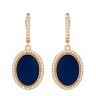 Серьги с керамикой и фианитами «Вечерний овал» Fresh Jewelry (арт.TM-E00746-Вl-G-X-X-W)