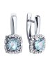 Серьги из серебра с топазами и фианитами (Арт.94-320-00180-1)