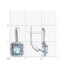 Серьги из серебра с топазами и фианитами (Арт.94-320-00180-1)