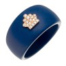 Кольцо с керамикой и куб. цирконием «Royal Shine» Fresh Jewelry (арт.TM-R00598-Вl-G-X-X-W)