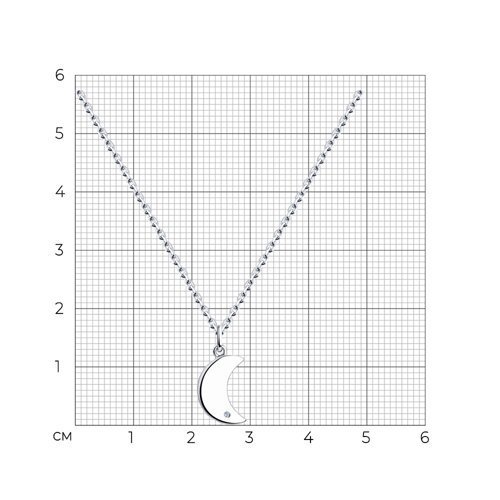 Колье из серебра с бриллиантом (Арт.87070011)