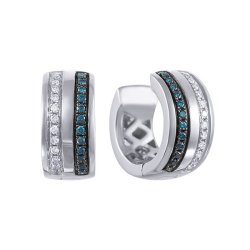 Серьги из белого золота с бриллиантом (Арт.me31615-wd-bl_sr_dl_wg)
