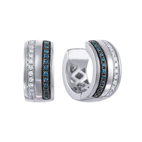 Серьги из белого золота с бриллиантом (Арт.me31615-wd-bl_sr_dl_wg)