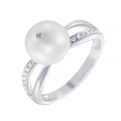 Кольцо из белого золота с бриллиантом и жемчугом (Арт.mr86417t-1_wp_wg) Кольцо из белого золота с бриллиантом и жемчугом (Арт.mr86417t-1_wp_wg)