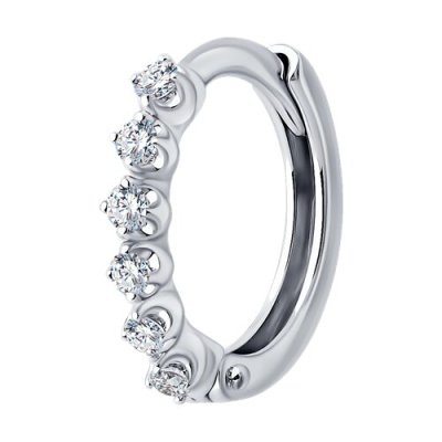 Серьга из белого золота с бриллиантами (Арт.1170028-3)